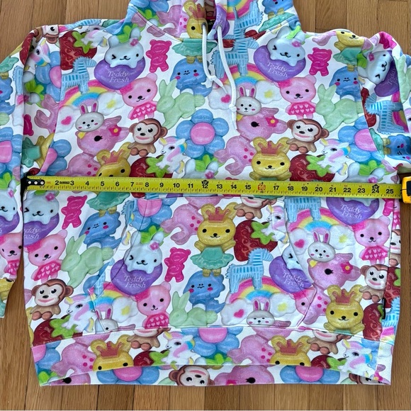 Rare Teddy Fresh Hoodie Charms All Over Print Womens XL - Picture 6 of 11